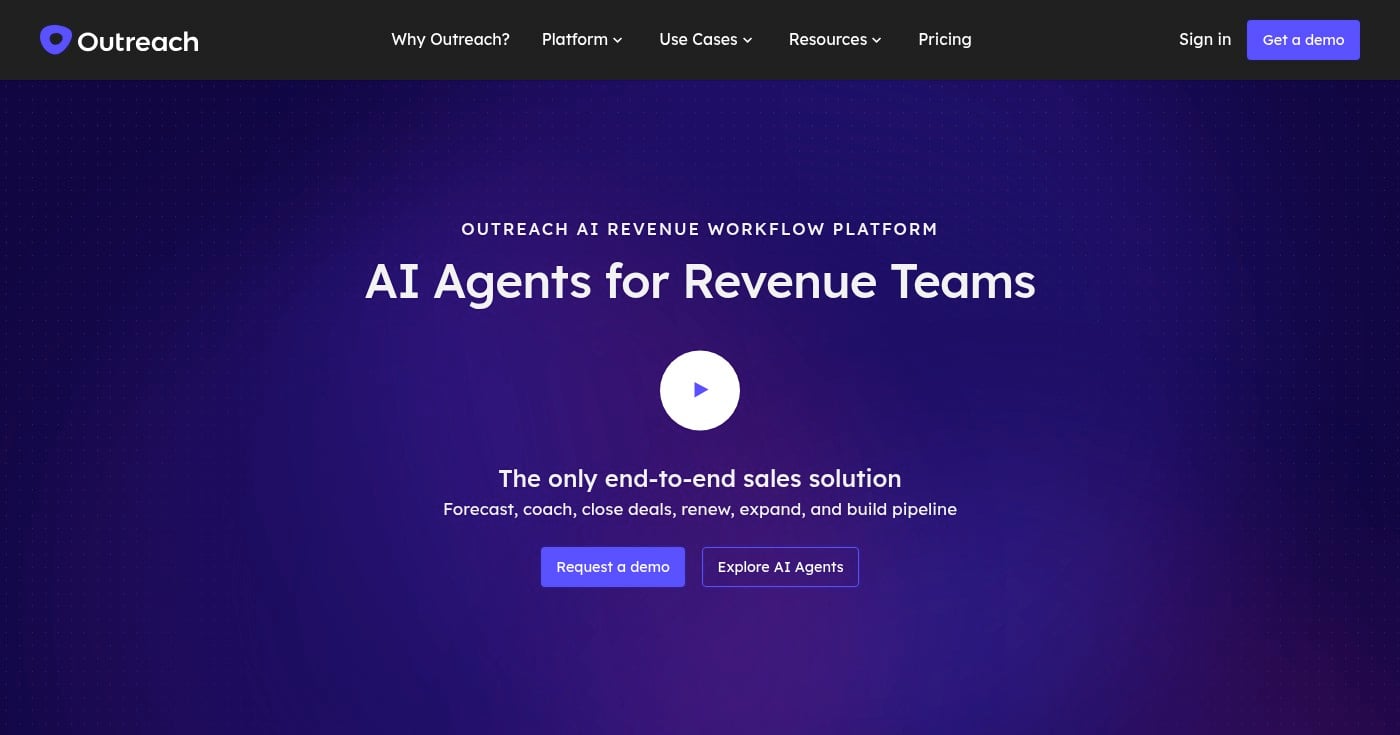 Outreach sales engagement platform