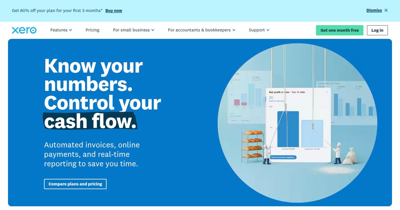 Xero invoicing software homepage