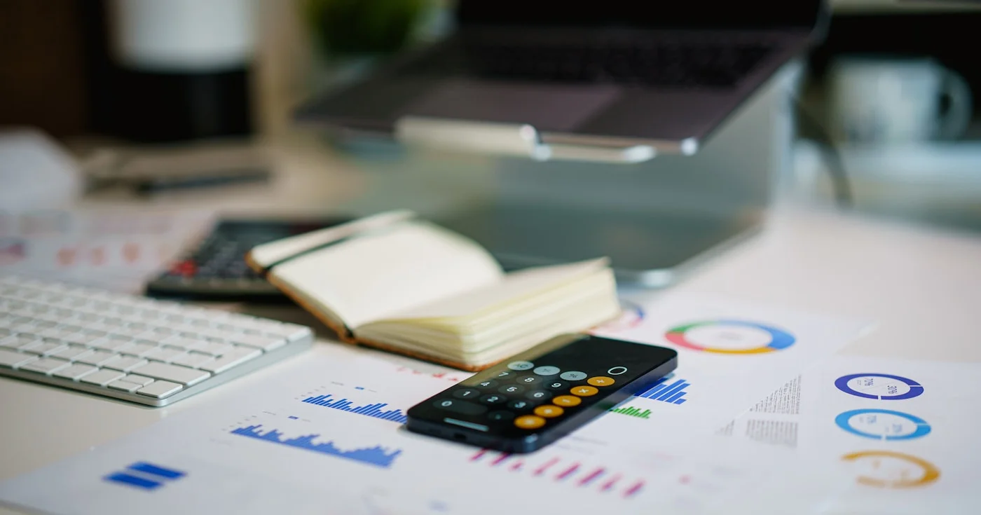 Financial report with expense and cost calculations representing cash flow